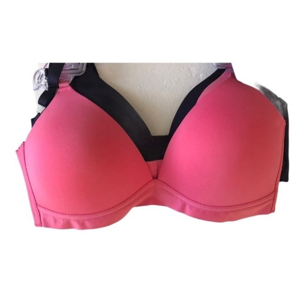 YMI Wirefree Bra 3-Pack Floral Pink Black Size 34C NWT‎ Comfort Bras - Picture 2 of 4